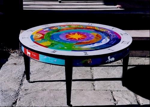 Circle of life schilderij op de tafel