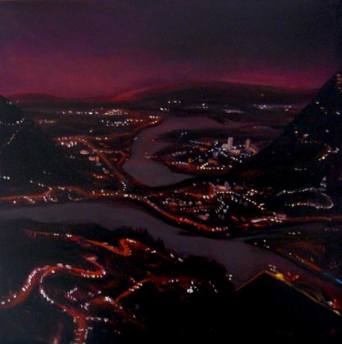 Purple night2009oil on canvas50x50 cm