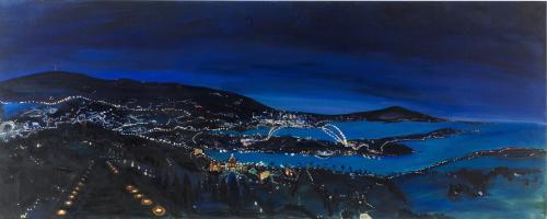 The last bridge acrylic on canvas80x200 cm2